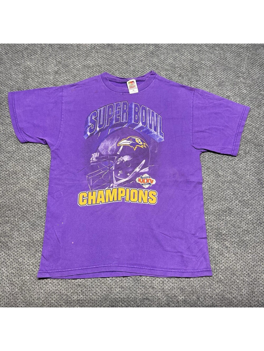 Vintage 1990S Baltimore Ravens Super Bowl Champions T-Shirt Large Rare Men’s